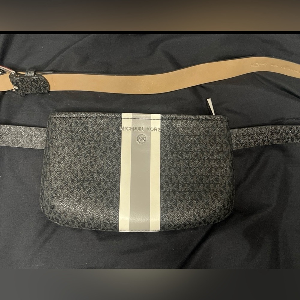 Michael Kors Black and Gray belt bag